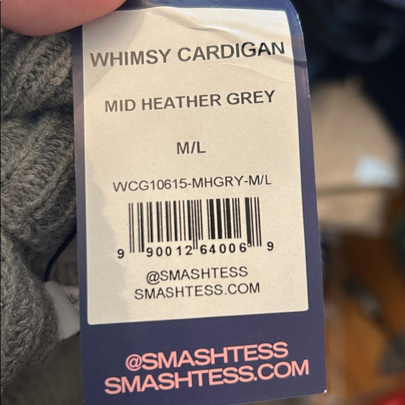 Smash + Tess whimsy cardigan heather grey longline size M/L NWT - Picture 7 of 7